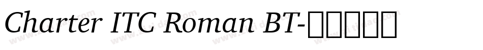 Charter ITC Roman BT字体转换